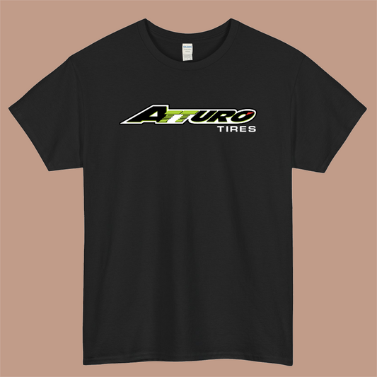Aatturo Tires Logo Mens Unisex Short Sleeve Black T-Shirt Size S-3XL