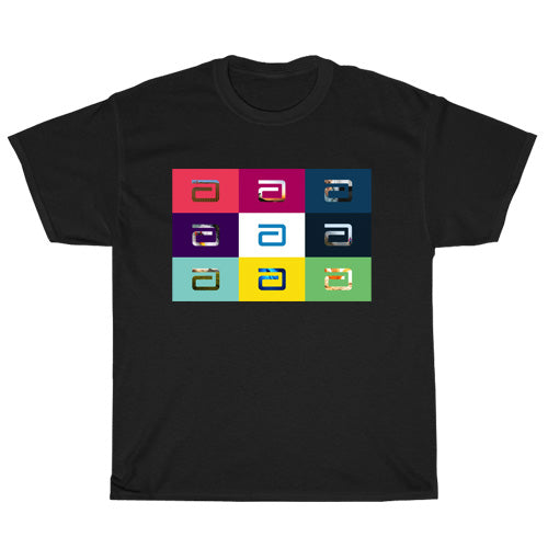 Abbott Labs Pharmaceutical logo Mens Unisex Short Sleeve Black T-Shirt Size S-3XL