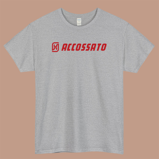Accossato brakes Logo Mens Unisex Short Sleeve Gray T-Shirt Size S-3XL