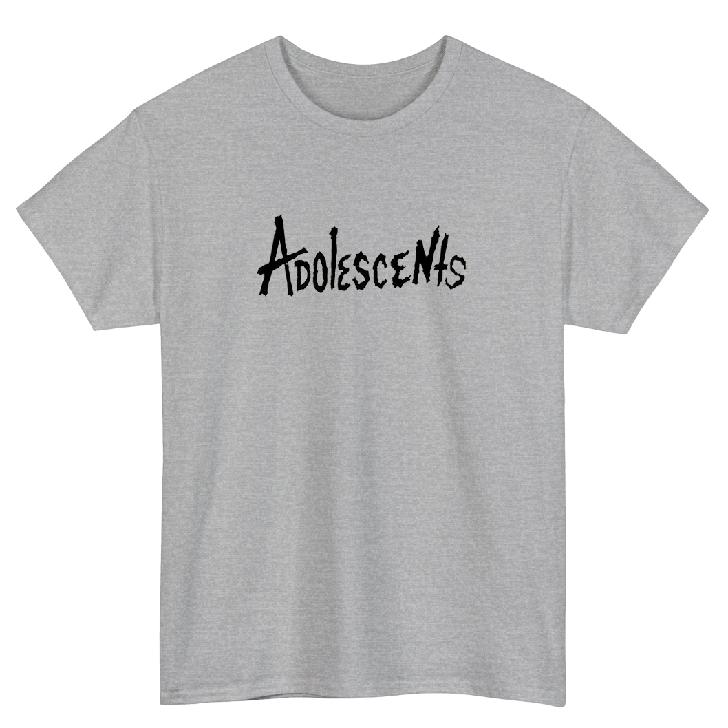 Adolescents white gray Logo Mens Unisex Short Sleeve T-Shirt Size S-3XL - P