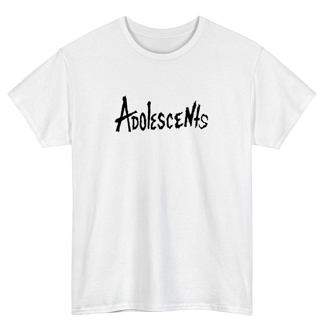 Adolescents white gray Logo Mens Unisex Short Sleeve T-Shirt Size S-3XL - P