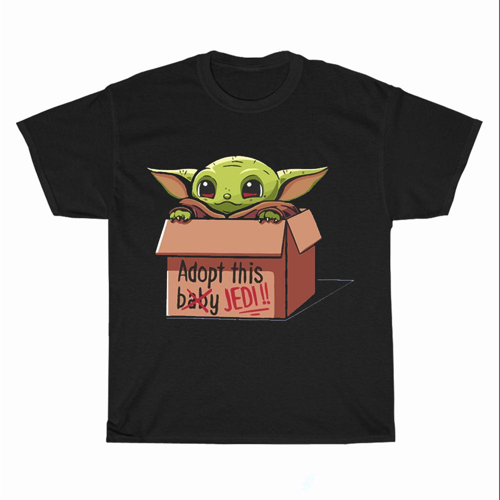 Adopt A Baby Yoda logo Unisex Men's T Shirt Size S to 3XL