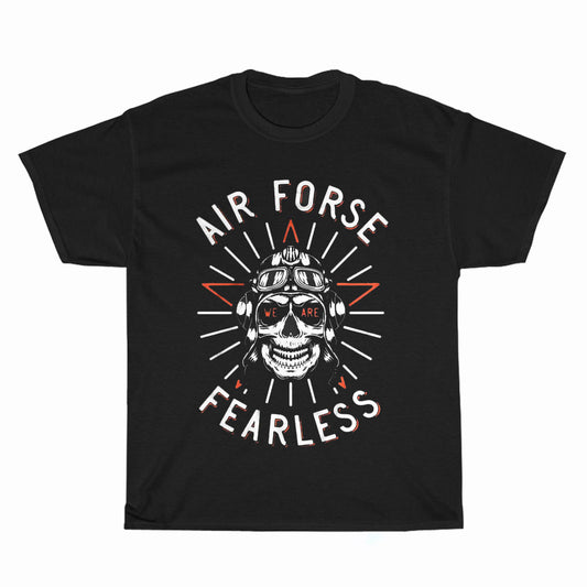 Air Forse Fearless Skull Motorcycle Logo Unisex Men's T Shirt Size S to 3XL