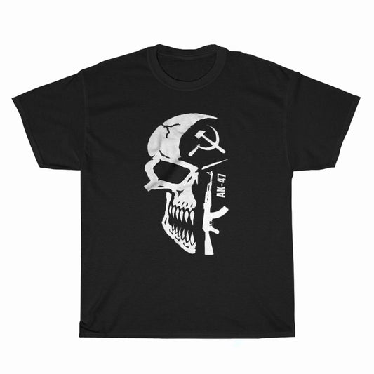 Ak 47 Skull Firearms Logo Unisex Men's T Shirt Size S to 3XL