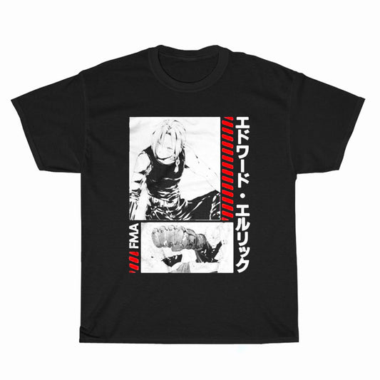 Alchemist Edward Elric Anim Logo Unisex Men's T Shirt Size S to 3XL
