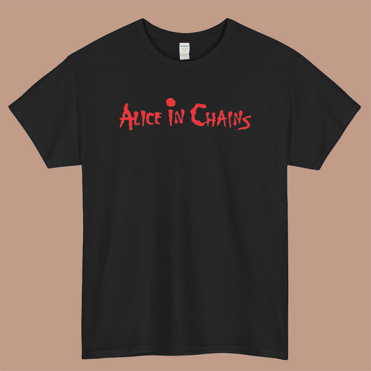 Alice In Chains Logo Mens Unisex Short Sleeve Black T-Shirt Size S-3XL