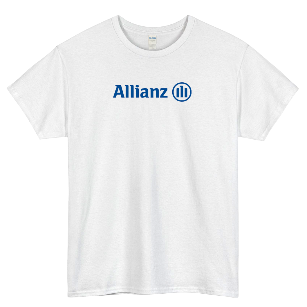 Allianz Insurance white gray Logo Mens Unisex Short Sleeve T-Shirt Size S-3XL - P