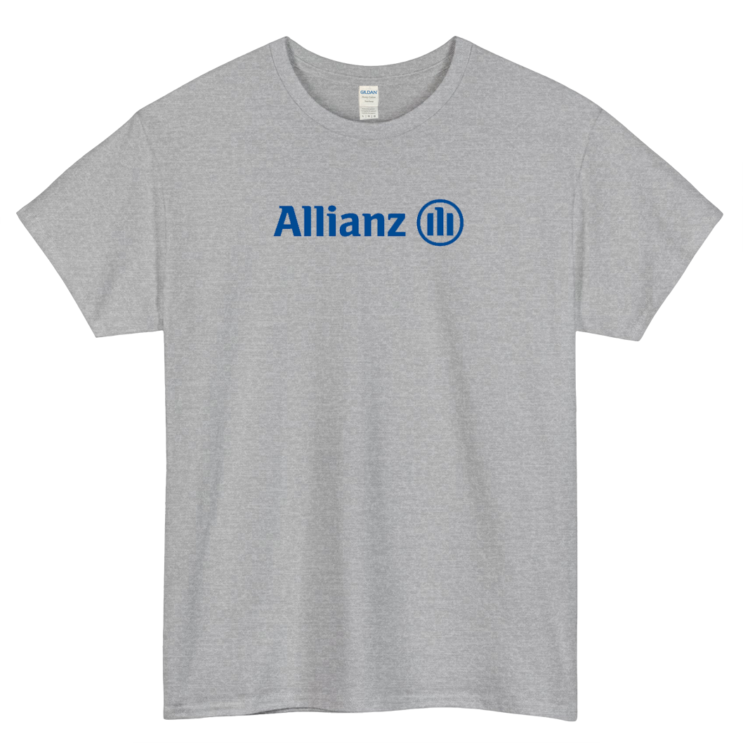 Allianz Insurance white gray Logo Mens Unisex Short Sleeve T-Shirt Size S-3XL - P