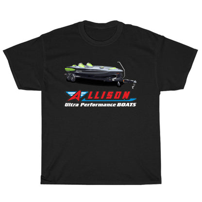 Allison Boats Pioneers of the Bass Boat logo Men's Unisex T Shirt Size S to 3XL