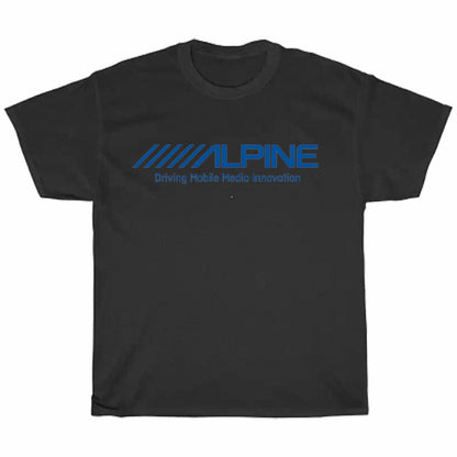 Alpine Logo - Alpine Car Audio Logo Men's Unisex T Shirt Size S to 3XL