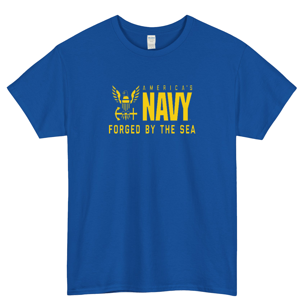 America's Navy Forged by the Sea Short Sleeve T-Shirt Size S-3XL -P
