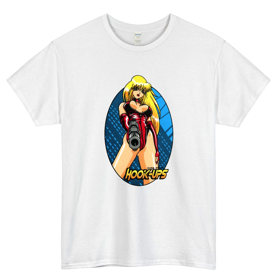 Anime Girl Hook Ups Classic Mens Unisex Short Sleeve T-Shirt Size S-3XL - P