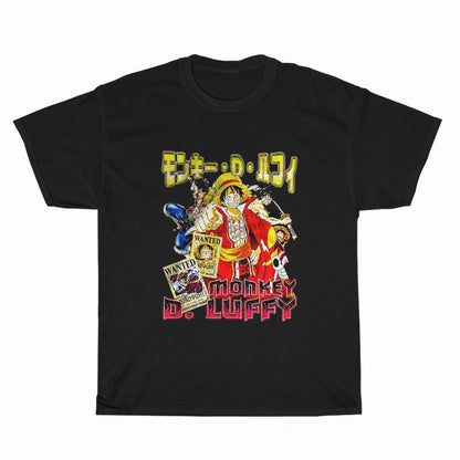 Anime Monkey D Luffy Onepiece Logo Unisex Men's T Shirt Size S to 3XL