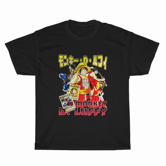 Anime Monkey D Luffy Onepiece Logo Unisex Men's T Shirt Size S to 3XL