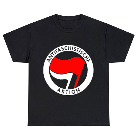 AntiFachist Action Flag Logo Men's Unisex T Shirt Size S to 3XL