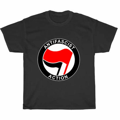 AntiFachist Action Flag Logo Men's Unisex T Shirt Size S to 3XL