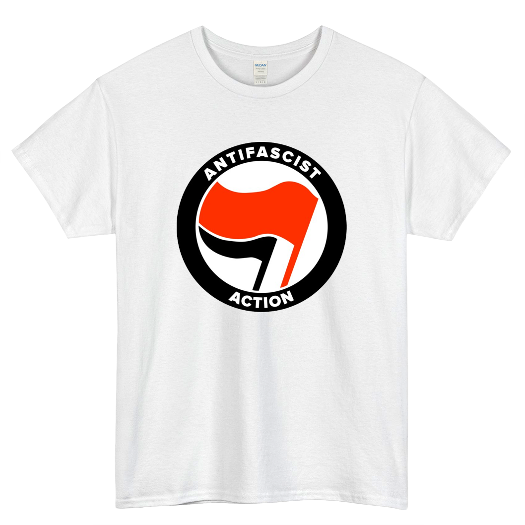 Antifascist flag antifa Mens Unisex Short Sleeve T-Shirt Size S-3XL - P