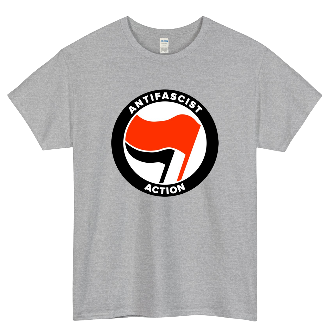 Antifascist flag antifa Mens Unisex Short Sleeve T-Shirt Size S-3XL - P