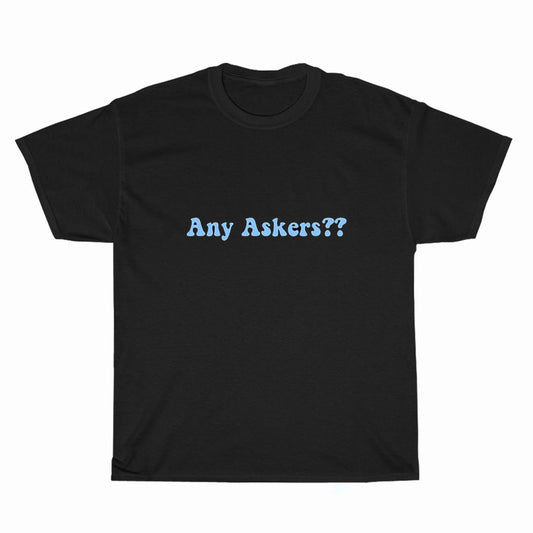 Any Askers Eat Logo Unisex Men's T Shirt Size S to 3XL