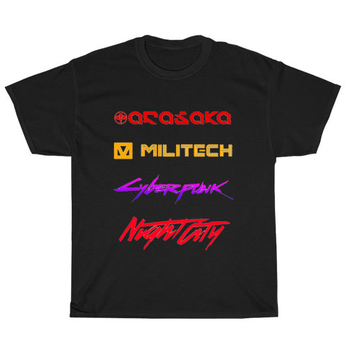 Ara Cyberpunk Nightcity Logo Mens Unisex Short Sleeve T-Shirt Size S-3XL