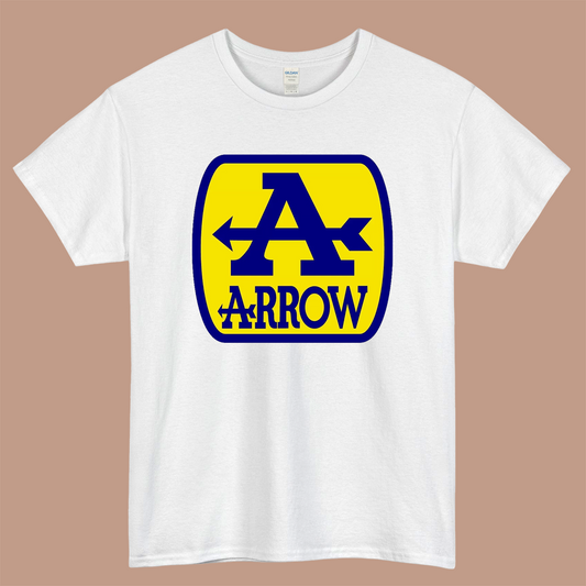 Arrow Exhaust Decal Logo Mens Unisex Short Sleeve White T-Shirt Size S-3XL