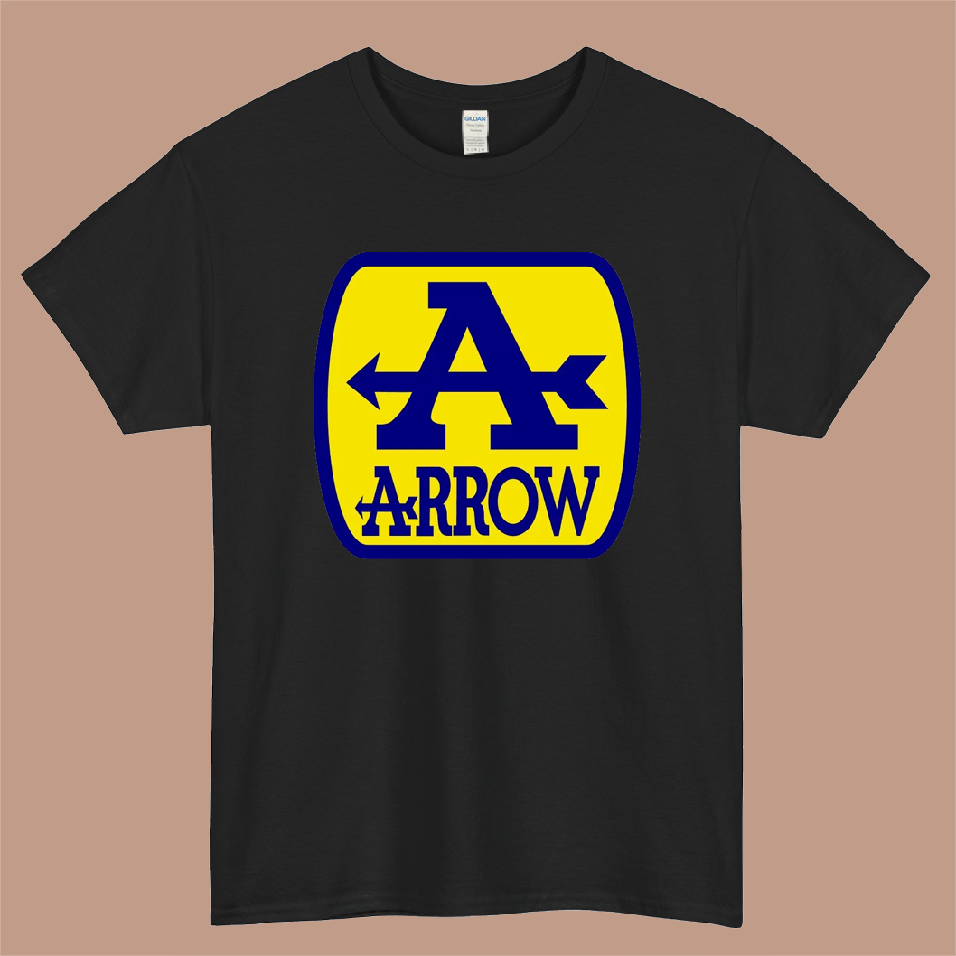 Arrow Exhaust Decal Logo Mens Unisex Short Sleeve Black T-Shirt Size S-3XL
