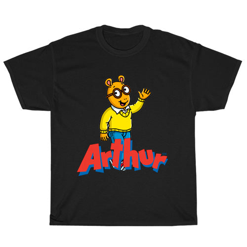 Arthur Logo Active logo Mens Unisex Short Sleeve Black T-Shirt Size S-3XL