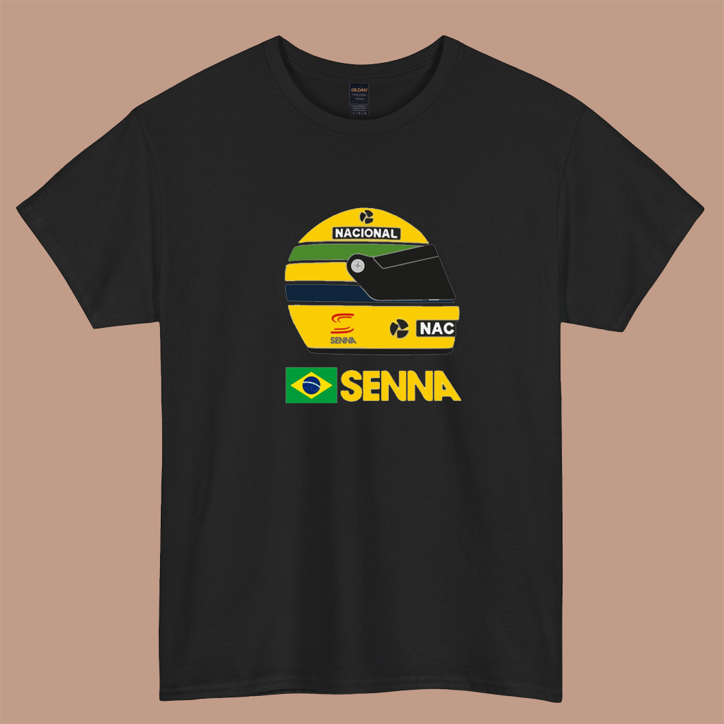 Ayrton Senna logo short sleeve t shirt S-3XL -P
