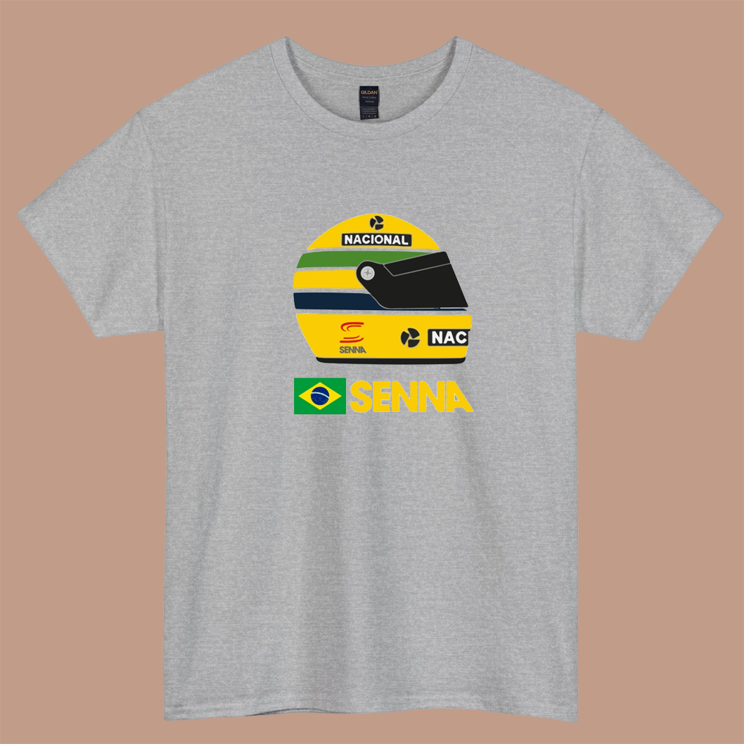 Ayrton Senna logo short sleeve t shirt S-3XL -P