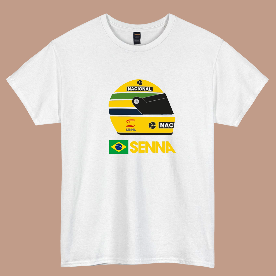 Ayrton Senna logo short sleeve t shirt S-3XL -P