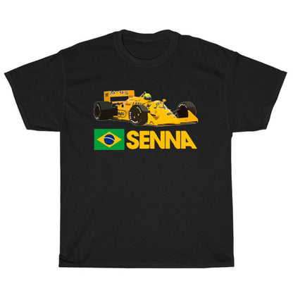 Ayrton Senna Classic Logo Unisex Men's T Shirt Size S to 3XL
