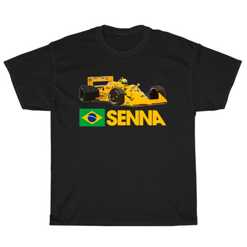 Ayrton Senna Classic Logo Unisex Men's T Shirt Size S to 3XL