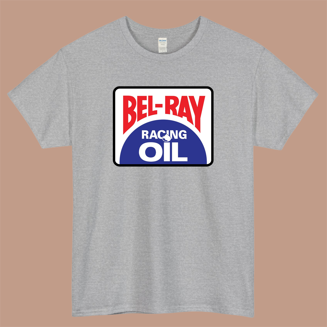 BELRAY Oil Racing Logo Mens Unisex Short Sleeve Gray T-Shirt Size S-3XL