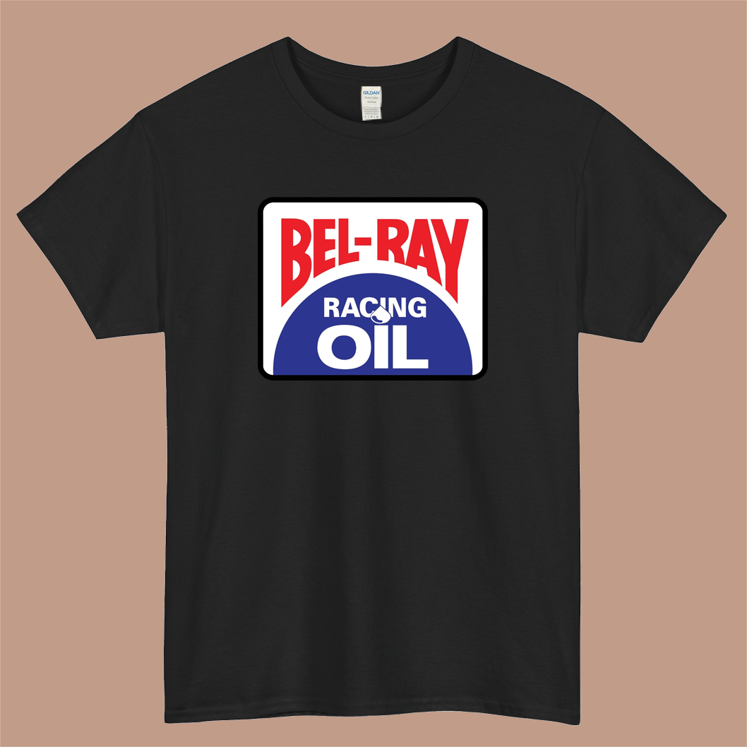 BELRAY Oil Racing Logo Mens Unisex Short Sleeve Black T-Shirt Size S-3XL