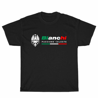 BIANCHI Passione Celeste Bicycle Logo Unisex Men's T Shirt Size S to 3XL