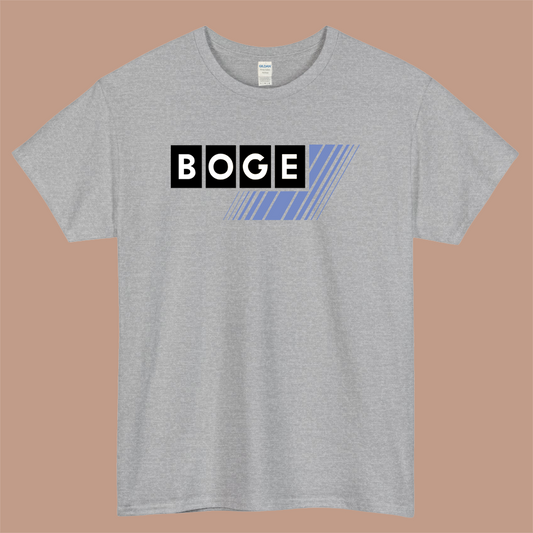 BOGE Logo Mens Unisex Short Sleeve Gray T-Shirt Size S-3XL