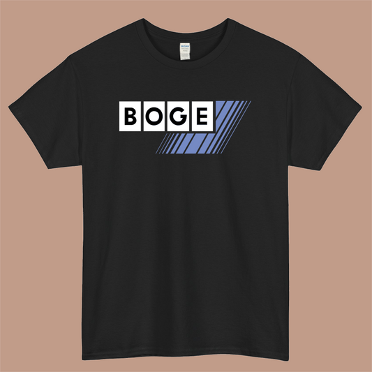 BOGE Logo Mens Unisex Short Sleeve Black T-Shirt Size S-3XL