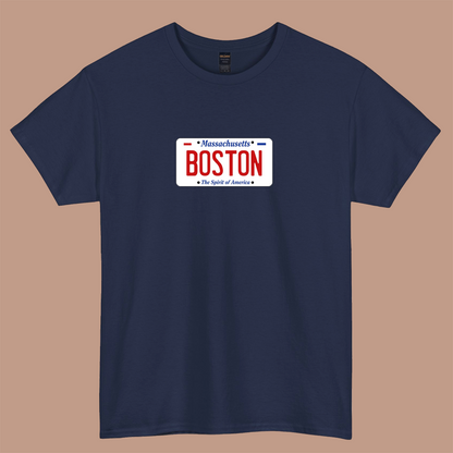 BOSTON - Massachusetts LOGO SHORT SLEEVE T SHIRT S-5XL- P