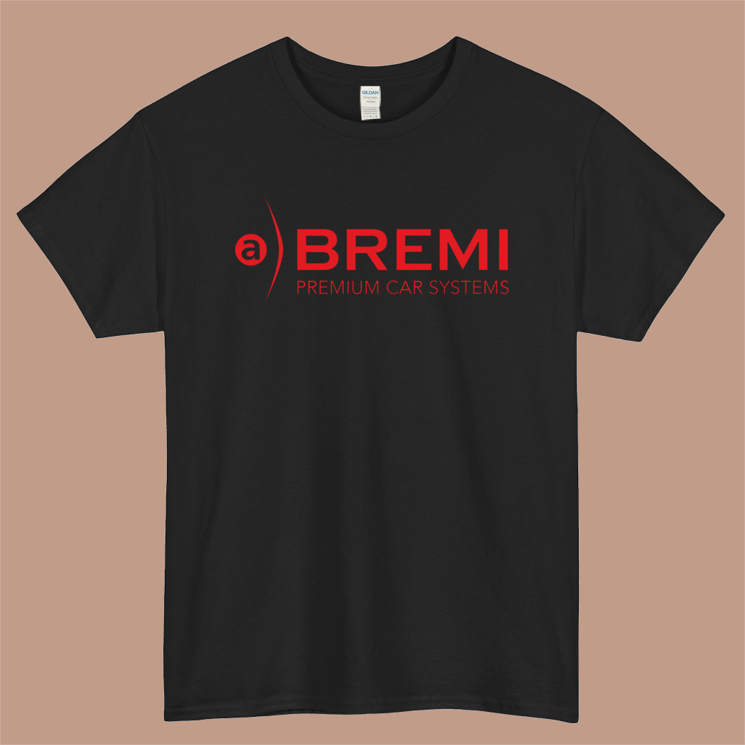 BREMI Premium Car Systems Logo Mens Unisex Short Sleeve Black T-Shirt Size S-3XL