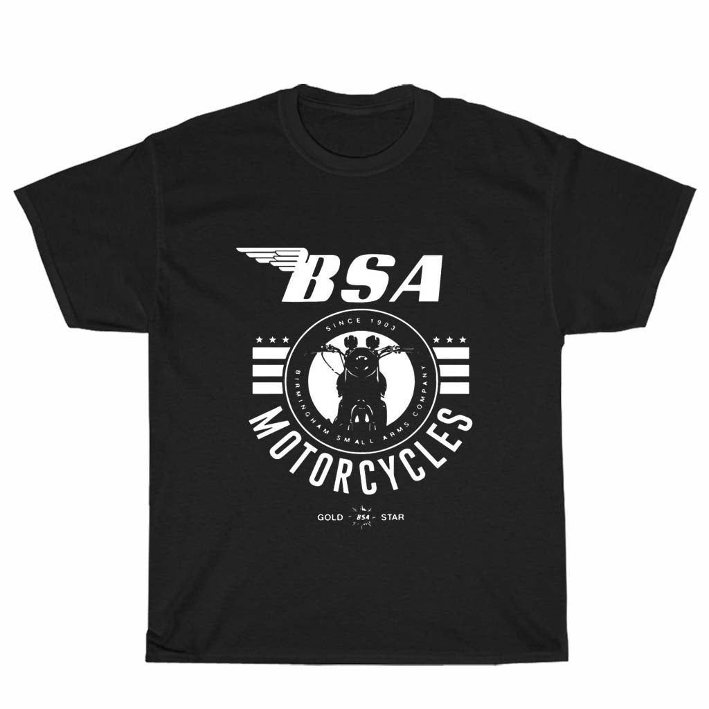 BSA Motorcycles Logo  Unisex Men's T Shirt Size S to 3XL