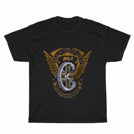 BSA Motorcycles Vintage Logo Unisex Men's T Shirt Size S to 3XL