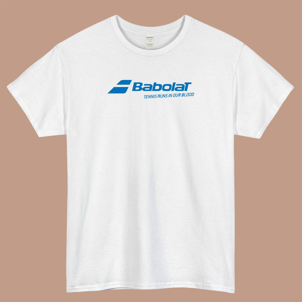 Babolat Tennis Runs In Our Blood Logo Mens Unisex Short Sleeve T-Shirt Size S-3XL - P