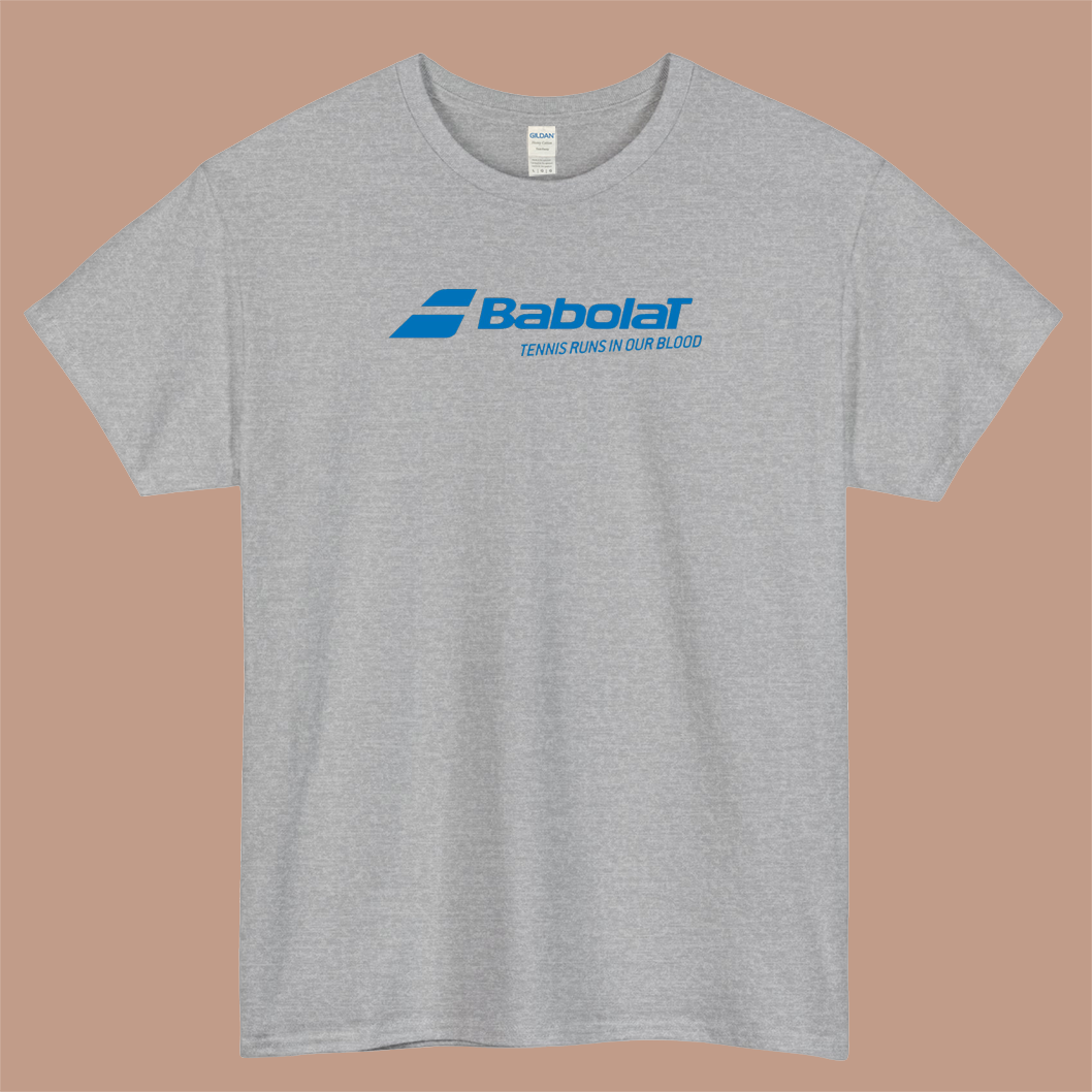 Babolat Tennis Runs In Our Blood Logo Mens Unisex Short Sleeve T-Shirt Size S-3XL - P