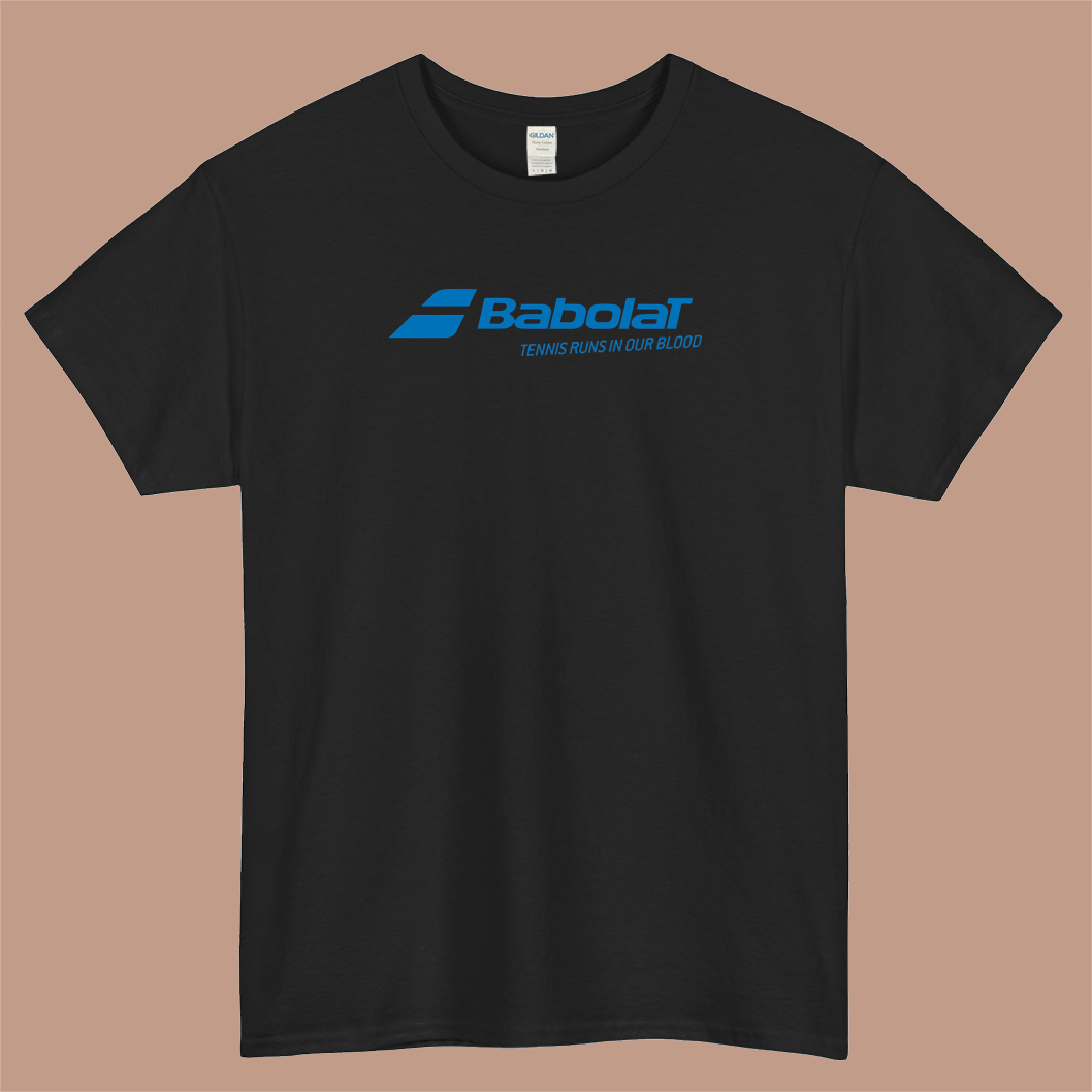 Babolat Tennis Runs In Our Blood Logo Mens Unisex Short Sleeve T-Shirt Size S-3XL - P