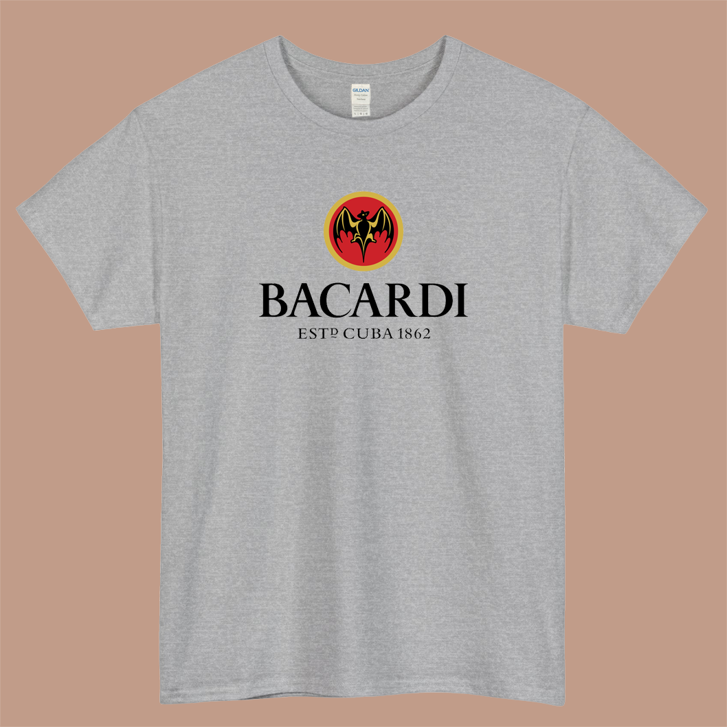 Bacardi Est CUBA 1862 Logo Mens Unisex Short Sleeve T-Shirt Size S-3XL - P