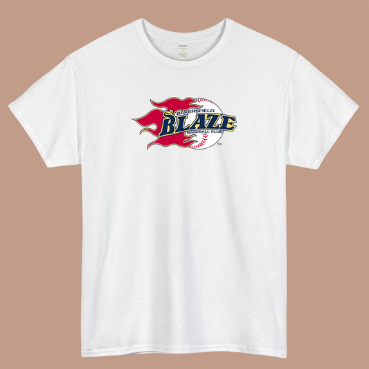 Bakersfield Blaze Baseball Logo Mens Unisex Short Sleeve T-Shirt Size S-3XL - P