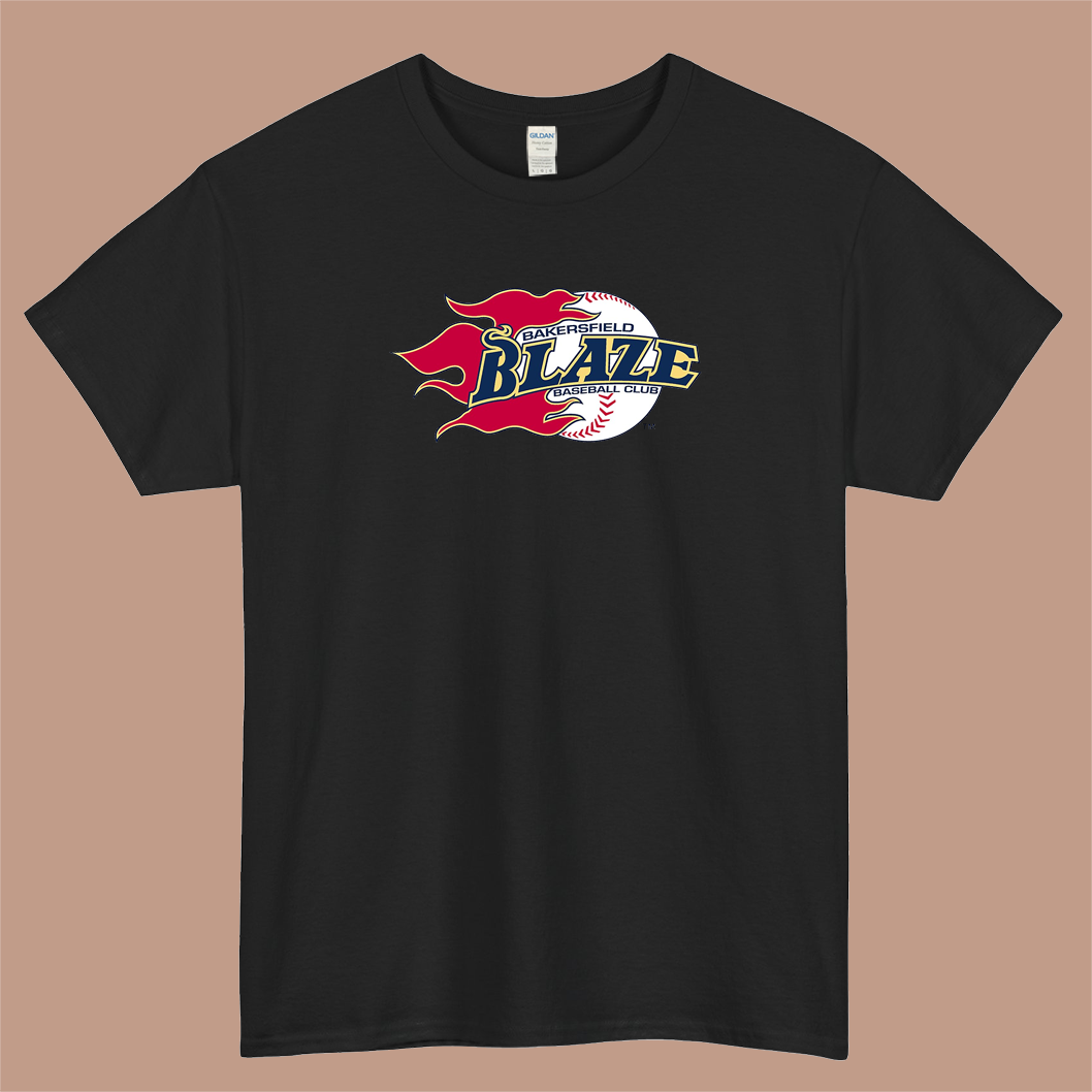 Bakersfield Blaze Baseball Logo Mens Unisex Short Sleeve T-Shirt Size S-3XL - P