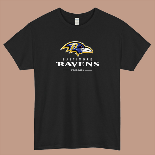 Baltimore Ravens Football Logo Mens Unisex Short Sleeve T-Shirt Size S-3XL - P