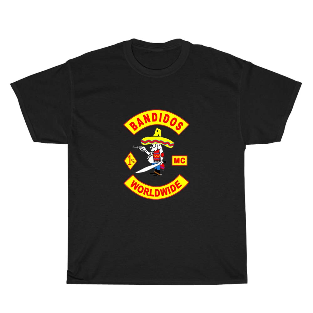 Bandidos Worldwide Logo Men's Unisex T Shirt Size S to 3XL