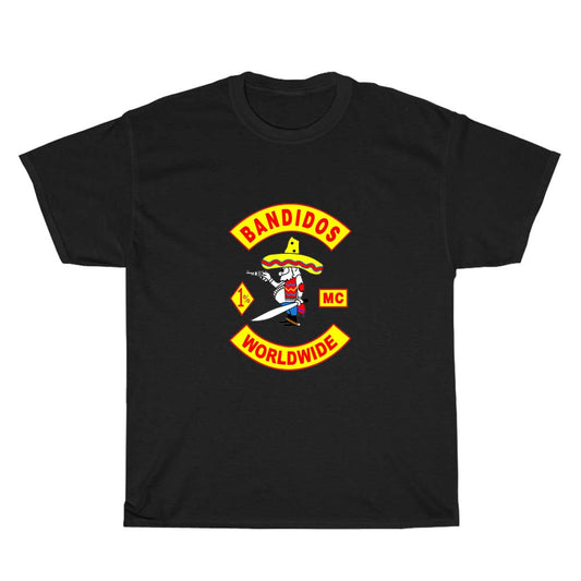 Bandidos Worldwide Logo Men's Unisex T Shirt Size S to 3XL